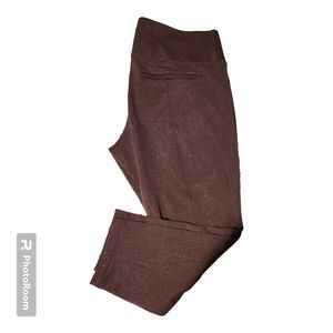 Athleta leggings Delancey herringbone Size 3X chevron Walnut Brown